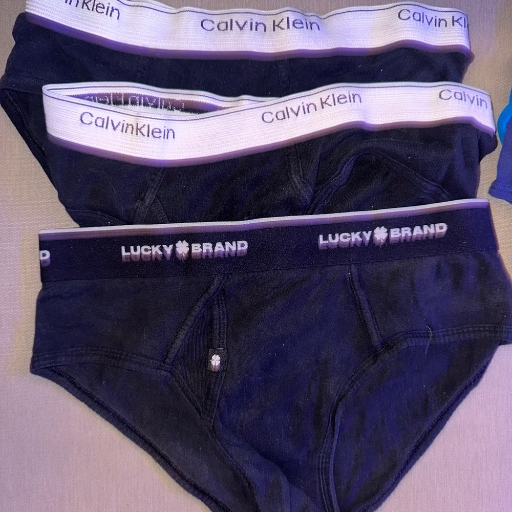 Lot of  vintage Calvin Klein and lucky brand briefs